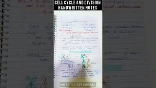 handwritten cell cycle notes in detail🎯like subscribe share shorts [upl. by Elirpa]