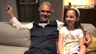 Romina Makes Andrea Bocelli smile [upl. by Nek]