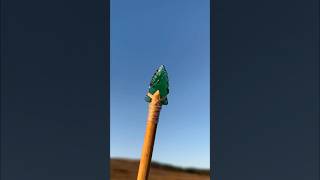 Survival Skills  Making Arrowhead from Bottle survival survivalskills archery shorts [upl. by Mcquillin]