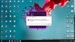 แก้โปรแกรม Adobe Premiere Windows 10 WMVCOREDLL [upl. by Salena]