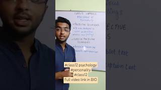 One shot Must watch  assessment of personality class 12 psychology chapter 2 Projective Techniques [upl. by Htiderem]