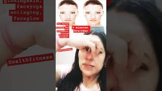 face massage for wrinklesface yogaglowingskinfaceyoga antiagingfaceglow facemassage shorts [upl. by Avie]