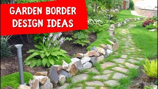 Garden borders design ideas 🍀 Front yard landscaping for your home [upl. by Alis]