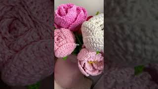 Peonias forma 1 y 2 Crochet crochet peonias hechoamano [upl. by Pitt749]