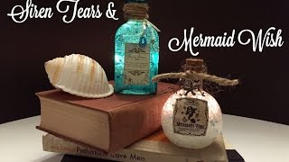 Siren Tears amp Mermaid Wish  DIY Potion Bottles  Halloween Prop Harry Potter Inspired [upl. by Ytirev247]