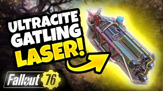 ULTRACITE GATLING LASER  Full Guide  Location Plan Mods Stats Legendary  Fallout 76 [upl. by Adnoel]