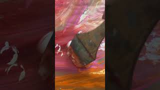 Process of creating abstract painting on Kraft Paper [upl. by Ecinahc272]