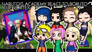 Narutos academy react to Boruto Boruto Blue vortexGACHA CLUB REACTION [upl. by Ruddie]