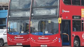 Route 86 FRV  Stratford Station  Romford Station  SLN 19832 [upl. by Ahsinej261]