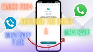 🔥 Como pasar de WhatsApp Plus a WhatsApp Original  SIN PERDER CONVERSACIONES  Marzo 2024 ✅📱 [upl. by Sitarski]