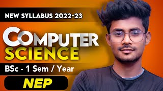 Bsc 1st semester computer science syllabus 2024  Bsc 1st year computer science syllabus 2024 hindi [upl. by Joacima]