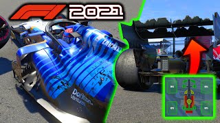 F1 2021 Gameplay New Damage Model Broken Rear Wing and Tyre Delamination [upl. by Theone]