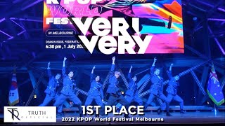 1ST PLACE  2022 KWF Melbourne VERIVERY  GBTB Dance Cover Stage Cam  Truth Crew Australia [upl. by Zacharia]