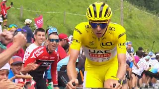 TOUR DE FRANCE 2024  Le tournant du Tour  Le moment où Pogacar a lâché Vingegaard au Pla dAdet [upl. by Lisab343]