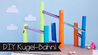 DIY  KUGELBAHN  MURMELBAHN  MURMELN I Basteln [upl. by Radec]