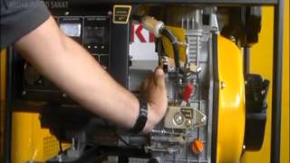 Kipor Diesel Generator KDE7000E3 first start and How to change oil and filters [upl. by Weisman]