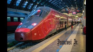 TRAVELLING FROM MILAN TO ROME AT 300 KMH WITH A TRAIN AGV ETR 575 BY ITALO [upl. by Ellirpa464]