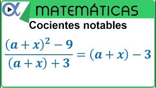 Cocientes notables ejemplo 8 [upl. by Eirrab379]