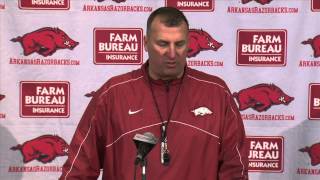 Coach Bret Bielema Post Practice April 13 [upl. by Hseham333]