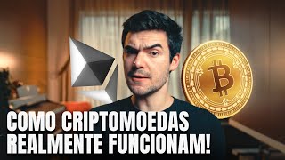 Como Criptomoedas REALMENTE Funcionam  Bitcoin explicada PARA INICIANTES [upl. by Ltney]