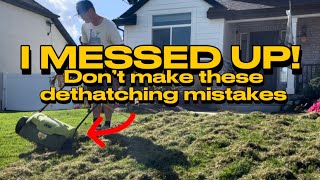 Don’t Make The Same Mistake When Dethatching Your Lawn lawn thatch lawncare [upl. by Letizia]