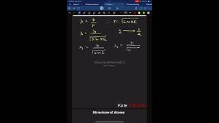 Structure of Atom  kinetic and de broglie problem  NEET JEE MCQs [upl. by Idaf]