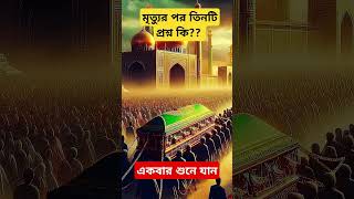 মৃত্যুর পর যে তিনটি প্রশ্ন করা হয়dua islamicstatus waz namaz shorts দোয়া short [upl. by Miche556]