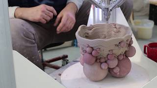 3D print clay and Art interaction  Delta WASP 40100  Andrea Salvatori [upl. by Leirrad]