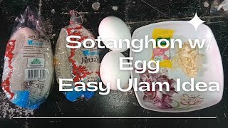 Murang Ulam Idea  Sotanghon w nilagang itlog  Mura na Masarap pa [upl. by Gar]