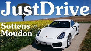 JustDrive 4 onboardpedals  2016 Porsche Cayman 981  Sottens  Moudon Switzerland [upl. by Ragg]