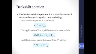 Backshift Notation in Time Series [upl. by Atekal]