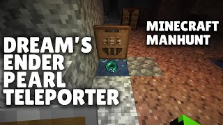 Dream Uses an Ender Pearl Stasis Chamber  Teleporter to Trick Hunters  Minecraft Manhunt [upl. by Maggi728]