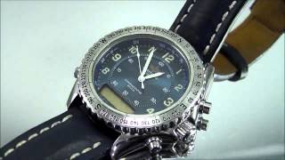 Mens Breitling Aeromarine Intruder Chronographe Reveil Quartz Wrist Watch A51035 6 [upl. by Areic954]