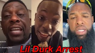 Rappers Live Reaction To Lil Durk Getting Arrested By The Feds [upl. by Hulen]