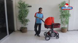 Cara melipat dan membuka stroller Babyelle Avenue S390 [upl. by Belac]