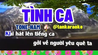 TÌNH CA karaoke Tone Nam tankaraoke [upl. by Ettolrahs]