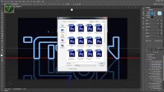 Photoshop CS6  TRON Text Tutorial [upl. by Oer]