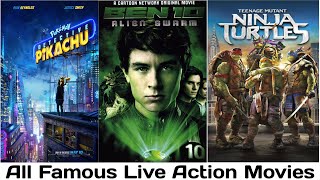 All famous cartoon in live action movies list  All famous live action movies [upl. by Nisaj52]