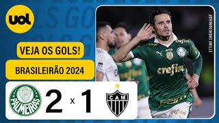 PALMEIRAS 2 X 1 ATLÉTICOMG  BRASILEIRÃO 2024 VEJA OS GOLS DE RAPHAEL VEIGA E HULK [upl. by Ardnosal908]