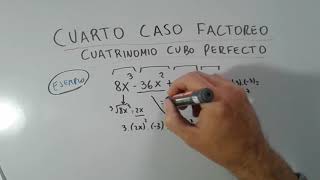 CUATRINOMIO CUBO PERFECTO CUARTO CASO FACTOREO [upl. by Ragg]