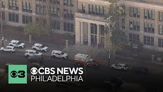 Mother of student reacts to stabbing of 2 teachers aides at Philadelphia middle school [upl. by Martel]