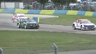 rallycross de dreux 2024 championnatdefrancedemi finale super 1600 le petit julien meunier au top [upl. by Batty]