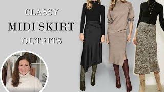 6 CLASSY Ways to Style Your Midi Skirts This Winter  Fashion Over 40 [upl. by Nelyaw]