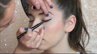 How To Do Winged Eye Liner On Someone Else PRO TIPS [upl. by Neeli]