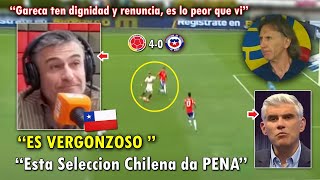 quotESTAMOS ELIMINADOSquot PERIODISTAS CHILENOS REACCIONARON ASI A LA GOLEADA de COLOMBIA VS CHILE 40 HOY [upl. by Colin]