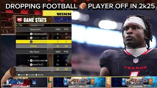 Kamari Lassiter Football 🏈 PLAYER GETS DROPPED OFF AND QUITS THE GAME ON 2K25😭🔥 [upl. by Cissy]