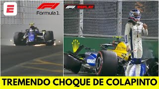 FRANCO COLAPINTO CHOCÓ Y DESTROZÓ el WILLIAMS en la clasificación del GP de LAS VEGAS  Fórmula 1 [upl. by Adiasteb]