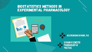 Biostatistics methods in Experimental Pharmacology Students ttest ANOVA Chisquare and Wilcoxon [upl. by Merrile535]