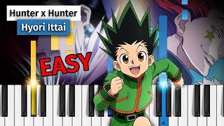 Hunter x Hunter ED  Hyori Ittai  EASY Piano Tutorial [upl. by Brenza]