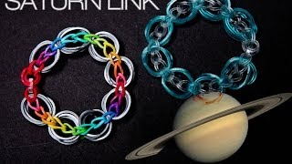 Rainbow Loom Saturn Link Chain Easy Bracelet [upl. by Aicnatsnoc]